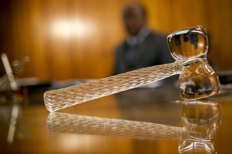 A glass gavel is seen in the office of judge Joaquim Barbosa during an interview with Reuters at the Supreme Court building in Brasilia November 19, 2012. REUTERS / Ueslei Marcelino