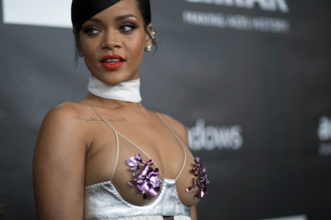 Singer Rihanna poses at amfAR's fifth annual Inspiration Gala in Los Angeles