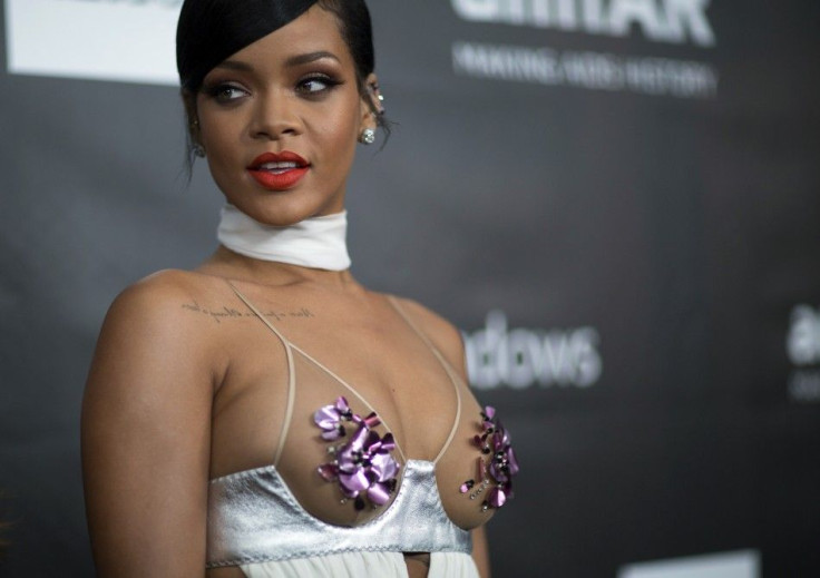 Singer Rihanna poses at amfAR's fifth annual Inspiration Gala in Los Angeles