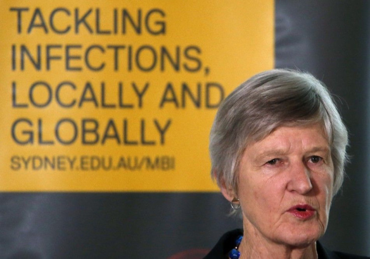 Lyn Gilbert, a leading infectious disease expert who was earlier this month placed in charge of Australia's response to the Ebola virus, speaks during a lecture at Sydney University October 30, 2014. Australia's newly appointed Ebola tsar challe