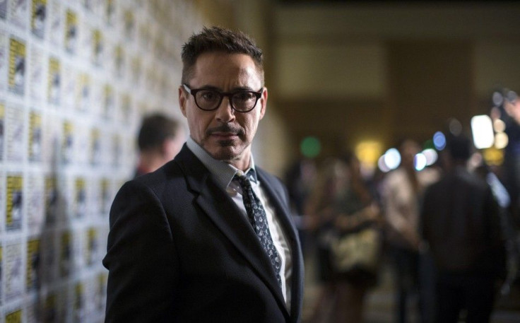 Cast member Robert Downey Jr. poses at a press line for &quot;Avengers: Age of Ultron&quot;