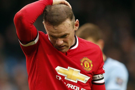 Manchester United's Wayne Rooney reacts during their English Premier League soccer match against Manchester City at the Etihad Stadium in Manchester, northern England November 2, 2014. 