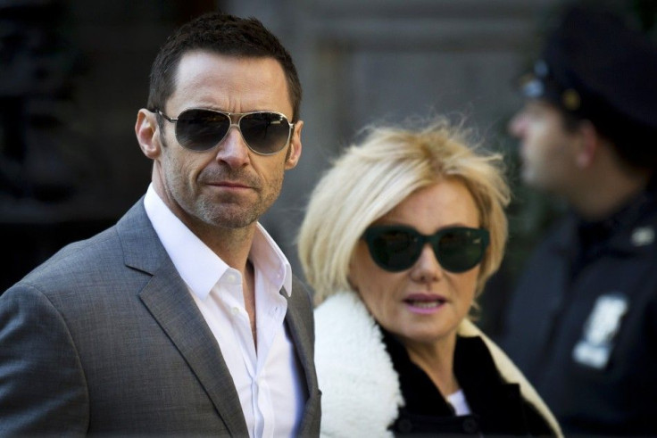 Actor Hugh Jackman and wife Deborra-Lee Furness arrives at St. Ignatius Loyola church