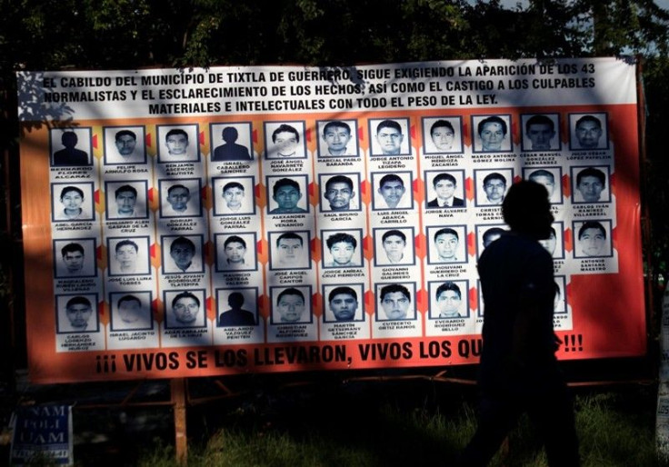 The photographs of the 43 missing students of the Ayotzinapa Teacher Training College in Tixtla, Mexico