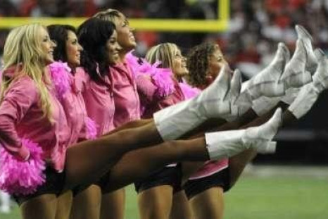 Atlanta Falcons Cheerleaders Wearing Pink For Breast Cancer Awareness
