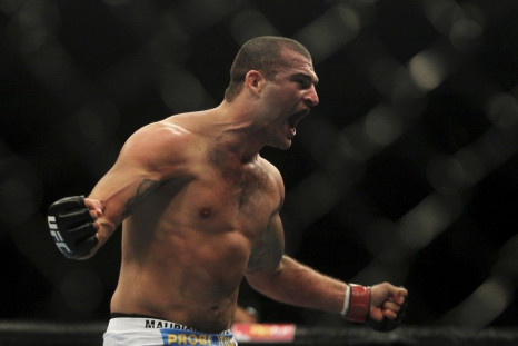 Brazil&#039;s Ultimate Fighting Championship (UFC) fighter Mauricio Shogun Rua celebrates after defeating Forrest Griffin of the U.S. during the UFC Rio, a professional mixed martial arts (MMA) competition in Rio de Janeiro August 27, 2011.