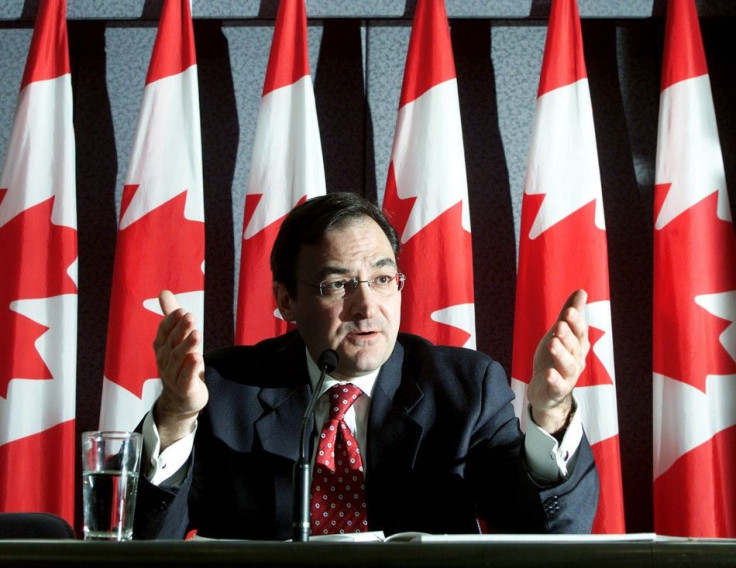 Canadian Justice Minister Martin Cauchon speaks about the unveiling of new legislation against child pornography