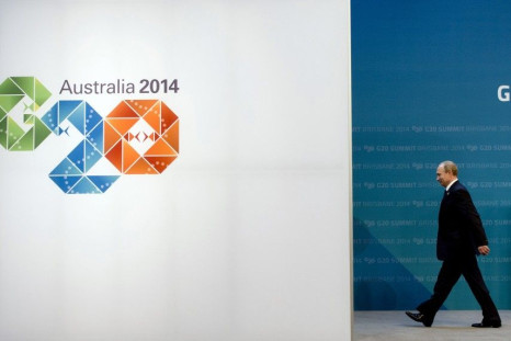 Russia&#039;s President Vladimir Putin arrives for the G20 summit in Brisbane November 15, 2014. The meeting of leaders of the Group of 20 economies has opened in Brisbane, Australia, with Australia&#039;s Prime Minister Tony Abbott stressing the importan