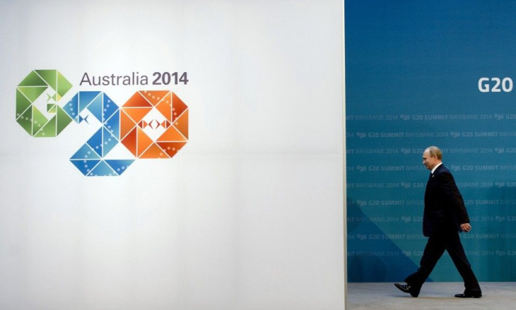 Russia&#039;s President Vladimir Putin arrives for the G20 summit in Brisbane November 15, 2014. The meeting of leaders of the Group of 20 economies has opened in Brisbane, Australia, with Australia&#039;s Prime Minister Tony Abbott stressing the importan