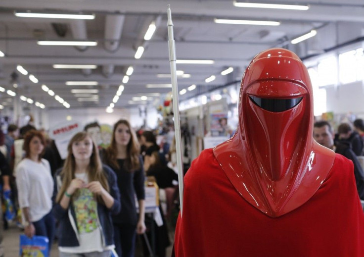 A man dressed as a Star Wars character poses at the cartoon fair &quot;Vienna Comix&quot; in Vienna.