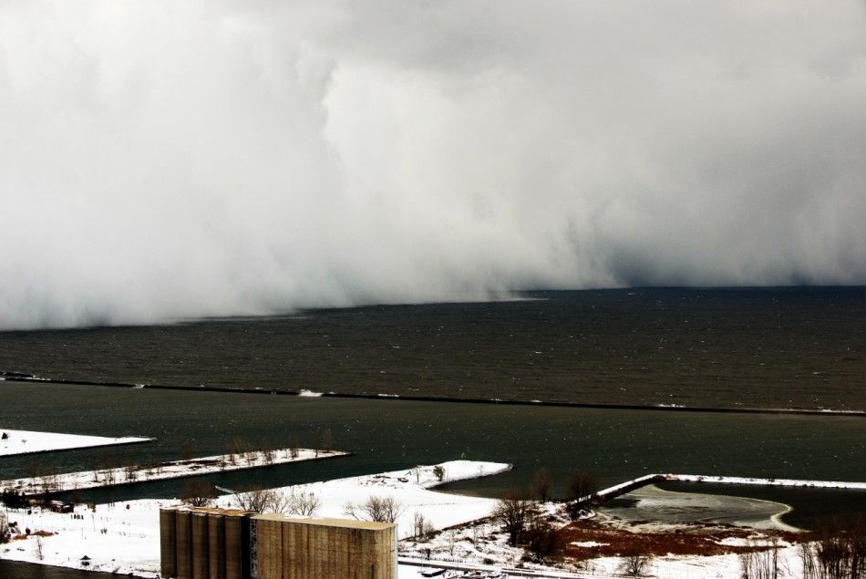 A lake-effect snow storm with freezing temperatures produces a wall of snow travelling over Lake Erie into Buffalo, New York. November 18, 2014. A whirlpool of frigid, dense air known as a quotpolar vortexquot descended Tuesday into much of the Northe