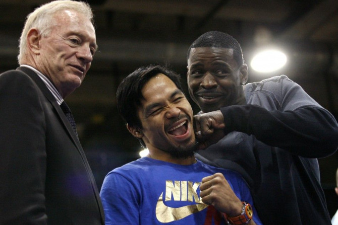 Manny Pacquiao with Jerry Jones in 2010