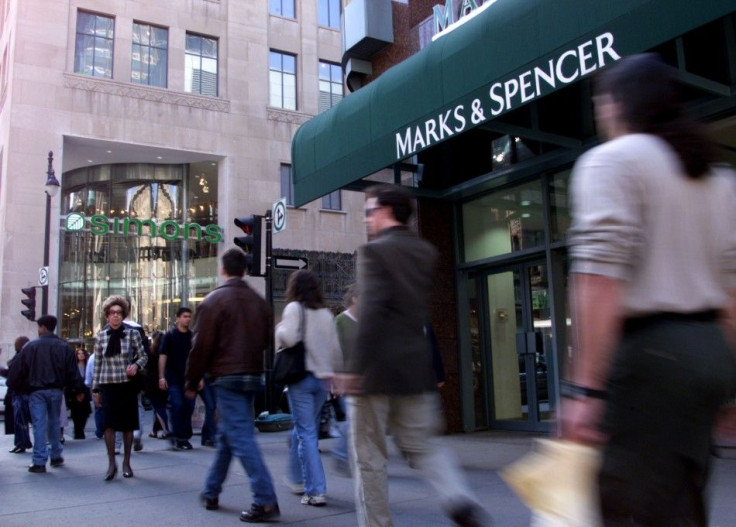 A Marks & Spencer store sits across the street from a newly opened Simon&#039;s depatment store on Ste. Catherine Street in downtown Montreal, April 28, 1999.