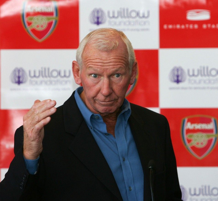 Arsenal's ex-goalkeeper Bob Wilson poses at the launch of Arsenal's Charity of the Season's &quot;The Willow Foundation's&quot; Art Initiative at Emirates Stadium in London September 21, 2006. The Willow Foundation are inviting 50 top 