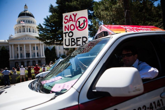 Taxi Drivers Protest Against Transportation Network Companies In Sacramento, California