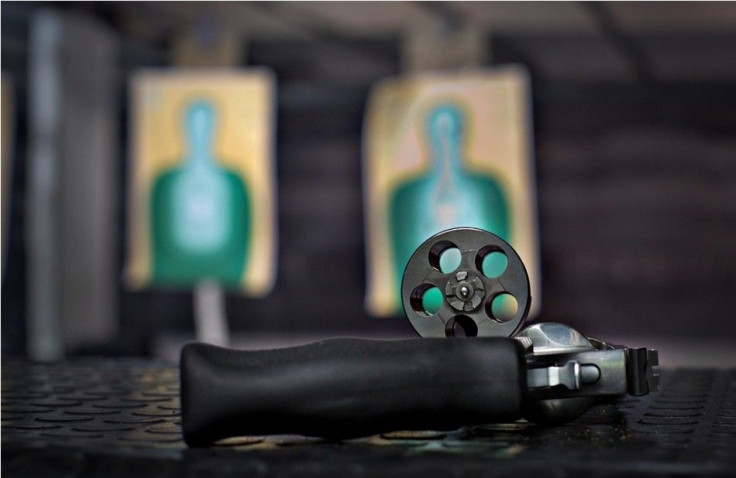 A 44 magnum sits on the range counter waiting to be used at the DVC Indoor Shooting Centre in Port Coquitlam