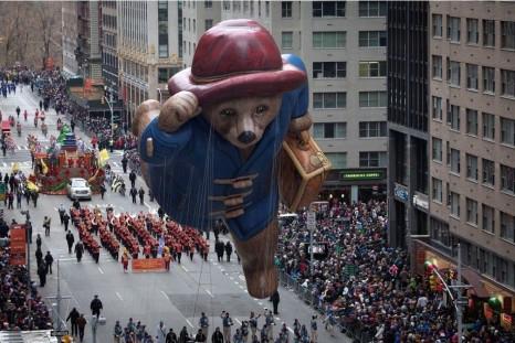 The Paddington Bear float makes its way down 6th Ave during the Macy&#039;s Thanksgiving Day Parade