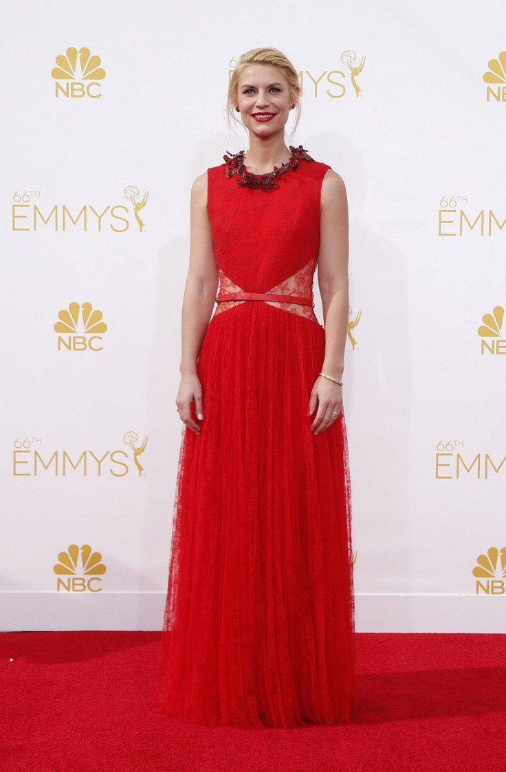 Claire Danes from the Showtime series &quot;Homeland&quot; arrives at the 66th Primetime Emmy Awards in Los Angeles, California August 25, 2014.