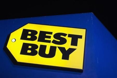 A Best Buy logo is seen during Thanksgiving Day in San Francisco