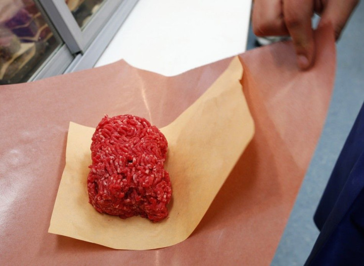 A butcher wraps Ground Alberta beef at Bon Ton Meat Market in Calgary, Alberta, October 3, 2012. Bon Ton stated it was not effected by the recent E.Coli outbreak as they get their meat from select smaller producers. E. coli, a strain of which can cause si