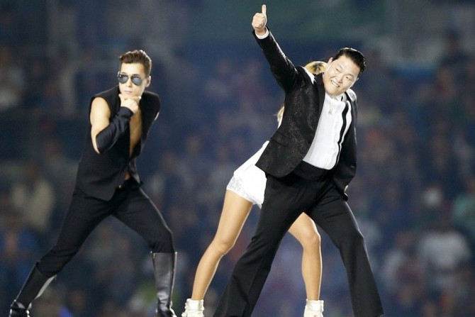South Korean singer Psy performs during the opening ceremony of the 17th Asian Games in Incheon September 19, 2014.