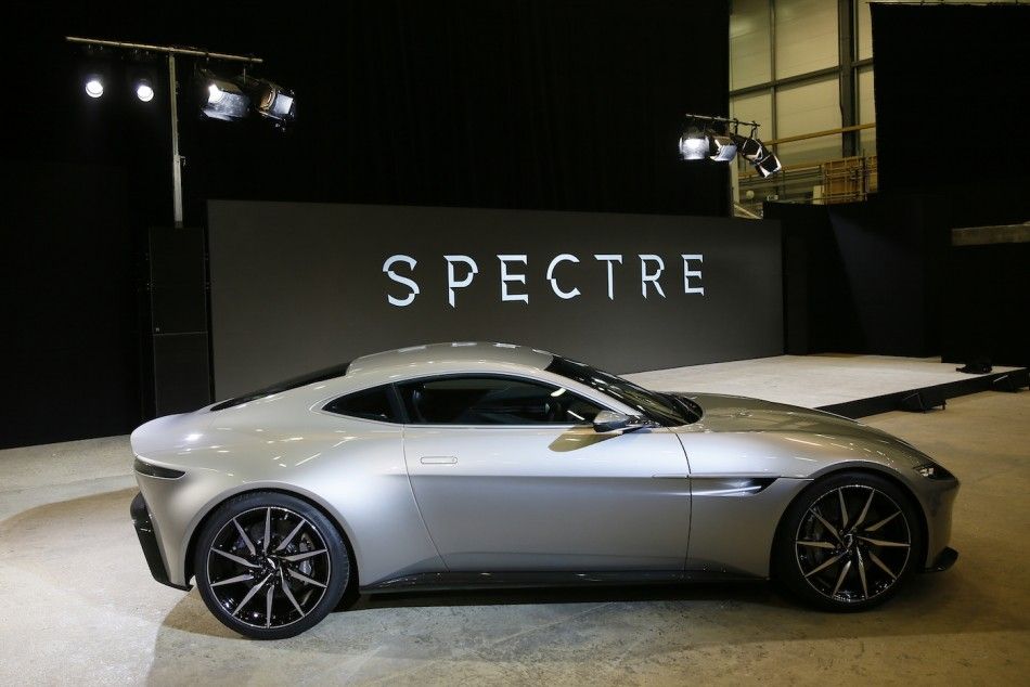 An Aston Martin DB10 car is seen during an event to mark the start of production for the new James Bond film quotSpectrequot