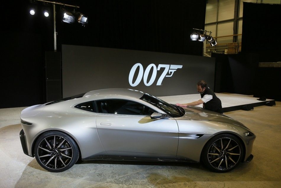 An Aston Martin DB10 car is seen during an event to mark the start of production for the new James Bond film quotSpectrequot,