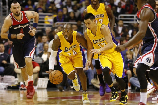 Kobe Bryant and Jeremy Lin vs. Washington Wizards