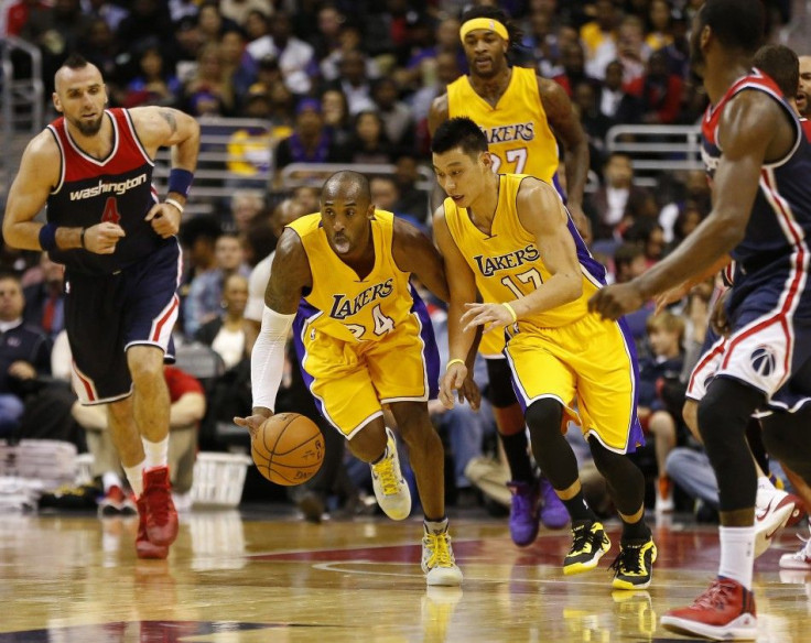 Kobe Bryant and Jeremy Lin vs. Washington Wizards