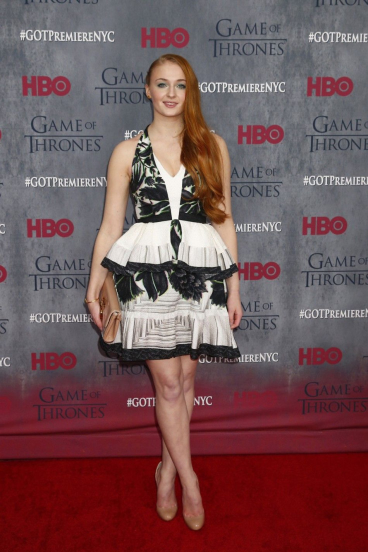 IN PHOTO: Cast member Sophie Turner arrives for the premiere of the fourth season of HBO series &quot;Game of Thrones&quot;