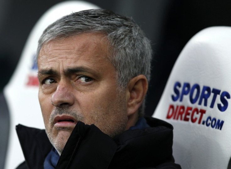 Chelsea manager Jose Mourinho takes his seat before their English Premier League soccer match against Newcastle United at St James' Park in Newcastle, northern England December 6, 2014.