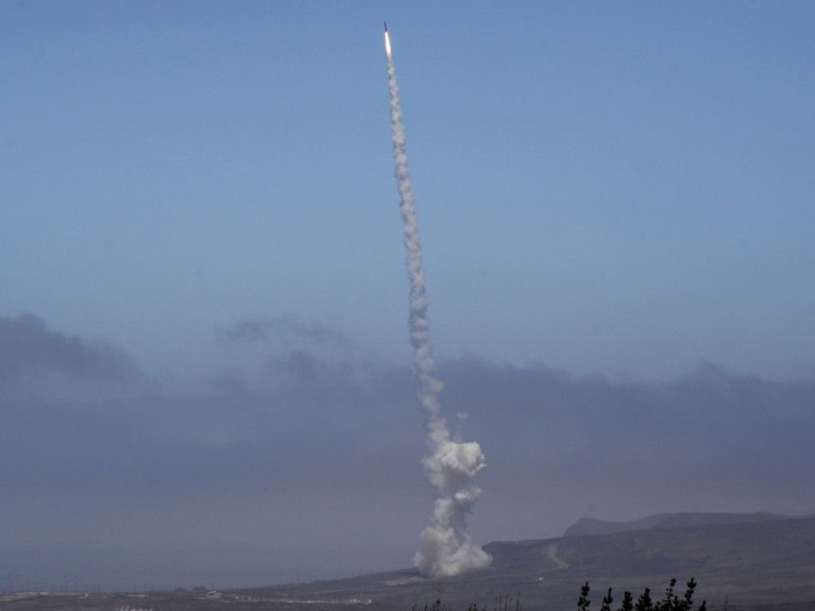 A flight test of the exercising elements of the Ground-Based Midcourse Defense (GMD) system is launched by the 30th Space Wing and the U.S. Missile Defense Agency at the Vandenberg AFB, California June 22, 2014. The U.S. missile defense system managed by 