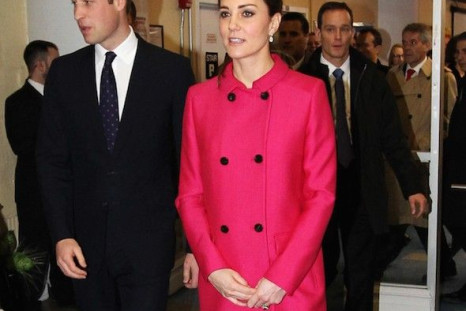 Kate Middleton Wearing Bright Pink Coat Over $99 Little Black Dress 