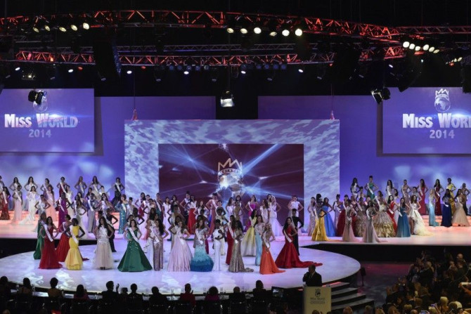 National finalists perform on stage during Miss World 2014 at the ExCel Centre in east London