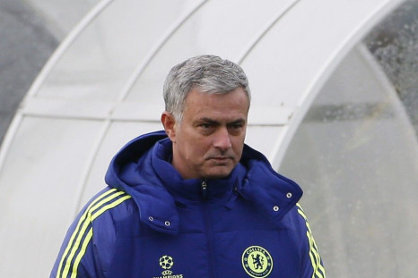 Chelsea's manager Jose Mourinho attends a team training session in Cobham, southern England December 9, 2014. Chelsea are due to play Sporting Lisbon in a Champions League Group G soccer match on Wednesday.
