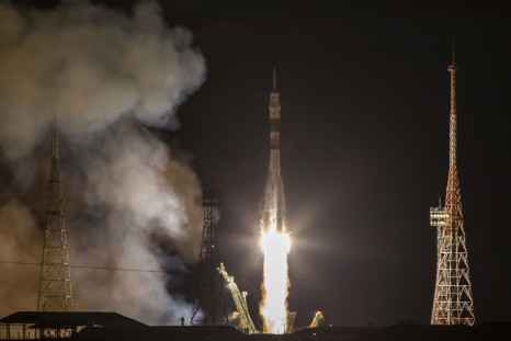 The Soyuz TMA-15M spacecraft carrying the International Space Station crew of Anton Shkaplerov of Russia, Terry Virts of the U.S. and Samantha Cristoforetti of Italy blasts off from the launch pad at the Baikonur cosmodrome November 24, 2014.