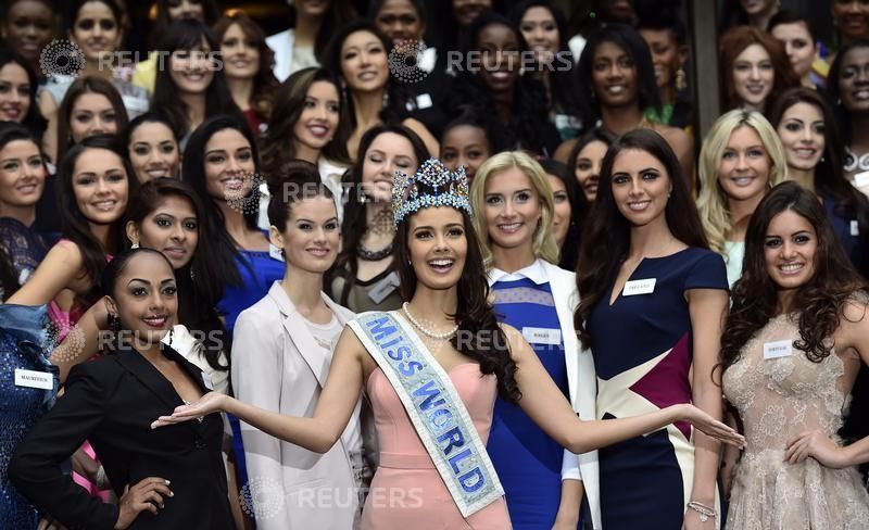 Miss World 2013, Megan Young, And The 2014 Candidates Vying For The Crown.