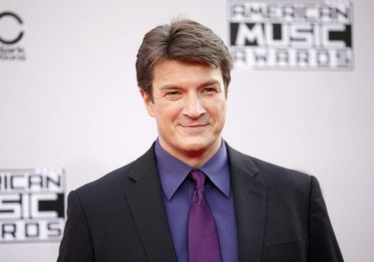 Actor Nathan Fillion, from the drama series &quot;Castle,&quot; arrives at the 42nd American Music Awards