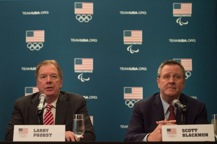 USOC chairman Larry Probst and USOC chief executive officer Scott Blackmun