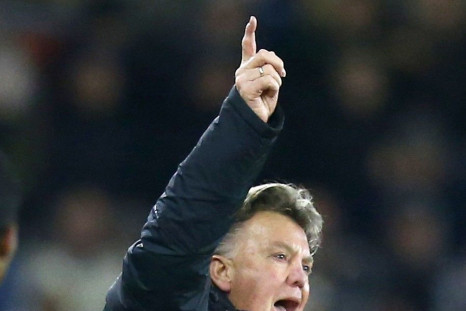 Manchester United manager Louis van Gaal reacts during their English Premier League soccer match against Southampton at St Mary's Stadium in Southampton, southern England December 8, 2014.