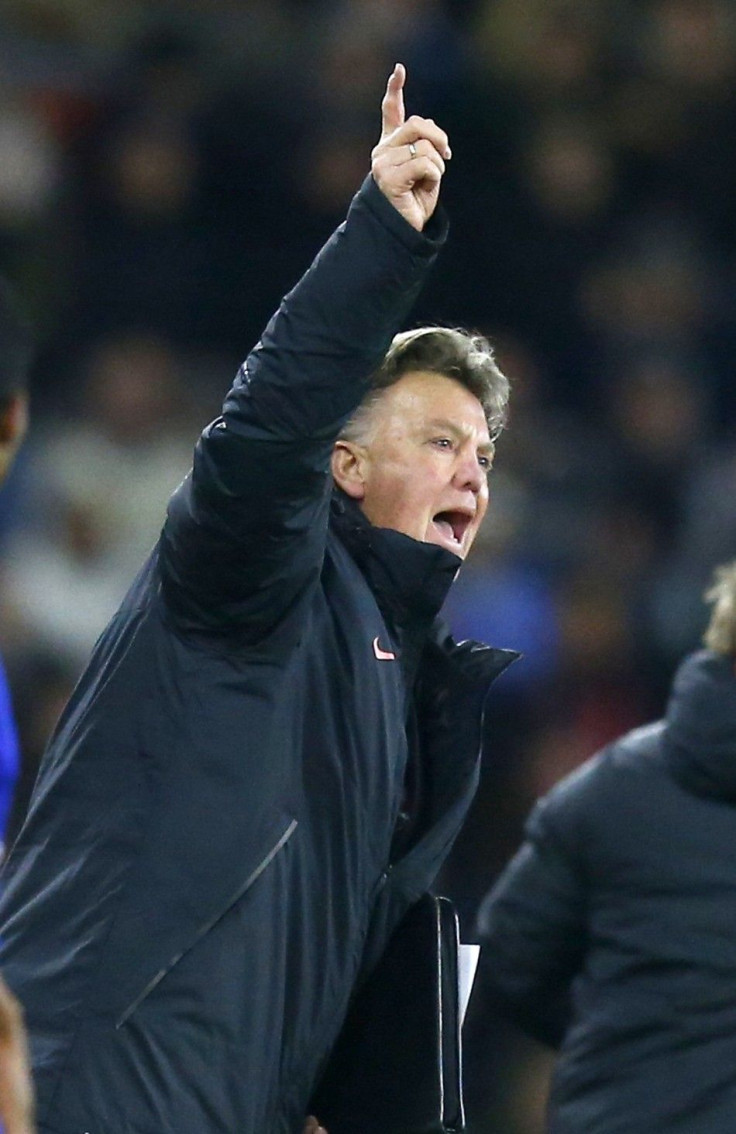 Manchester United manager Louis van Gaal reacts during their English Premier League soccer match against Southampton at St Mary's Stadium in Southampton, southern England December 8, 2014.