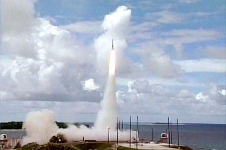 IMAGE MADE JULY 14 - The Ballistic Missile Defense Organization (BMDO) announced July 15, 2001 it has successfully completed a test involving a planned intercept of an intercontinental ballistic missile target. The test took place over the central Pacific