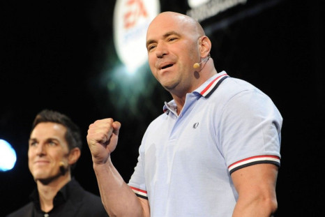 President of the Ultimate Fighting Championship (UFC) Dana White And Electronic Arts' Executive Vice President And Head Of EA Sports Andrew Wilson (L)