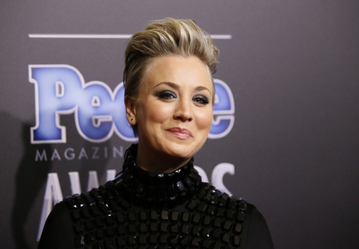 Actress Kaley Cuoco-Sweeting arrives at the People Magazine Awards in Beverly Hills, 