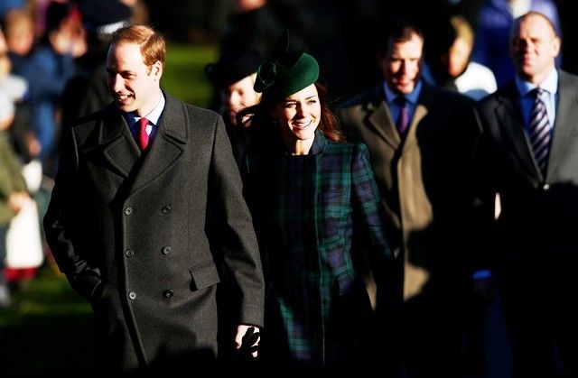 Britain039s Prince William and Catherine, the Duchess of Cambridge, walk to a Christmas Day morning service at the church on the Sandringham Estate in Norfolk, eastern England, December 25, 2013.