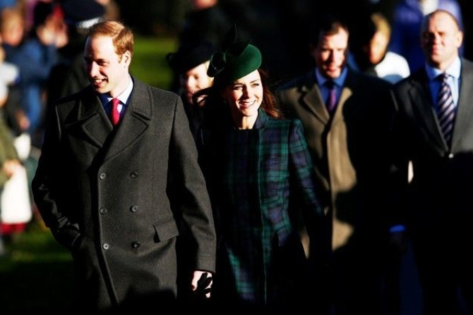 Britain&#039;s Prince William and Catherine, the Duchess of Cambridge, walk to a Christmas Day morning service at the church on the Sandringham Estate in Norfolk, eastern England, December 25, 2013.