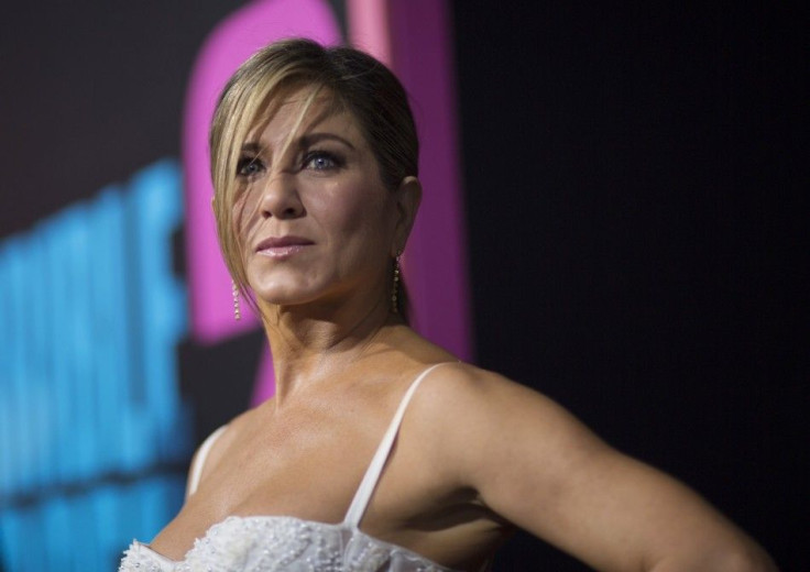 Cast member Jennifer Aniston poses at the premiere of "Horrible Bosses 2" at the TCL Chinese theatre in Hollywood, California November 20, 2014. The movie opens in the U.S. on November 26.