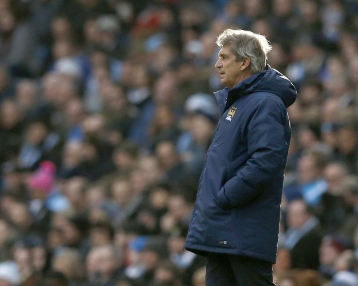 Manchester City manager Manuel Pellegrini reacts during their English Premier League soccer match against Crystal Palace at the Etihad Stadium in Manchester, northern England December 20, 2014.