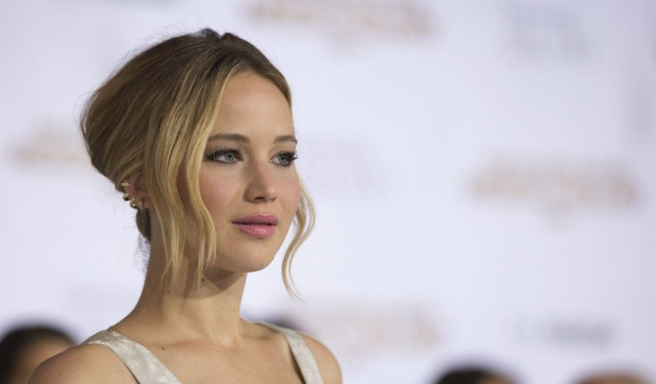 Cast member Jennifer Lawrence poses at the premiere of &quot;The Hunger Games: Mockingjay - Part 1&quot;