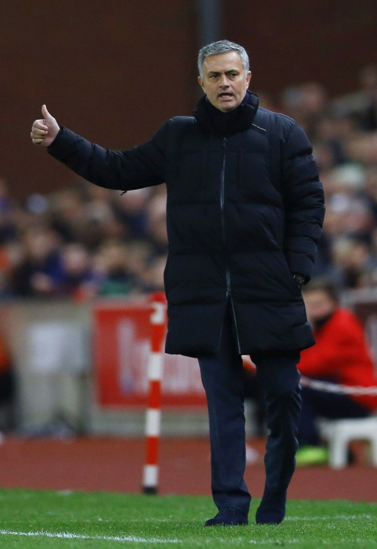 Chelsea manager Jose Mourinho reacts during their English Premier League soccer match against Stoke City at the Britannia Stadium in Stoke-on-Trent, northern England December 22, 2014.